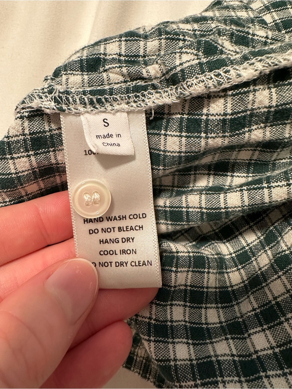 Things Between Lacey Gingham Boxer Shorts Green Women's Size S - Picture 4 of 6